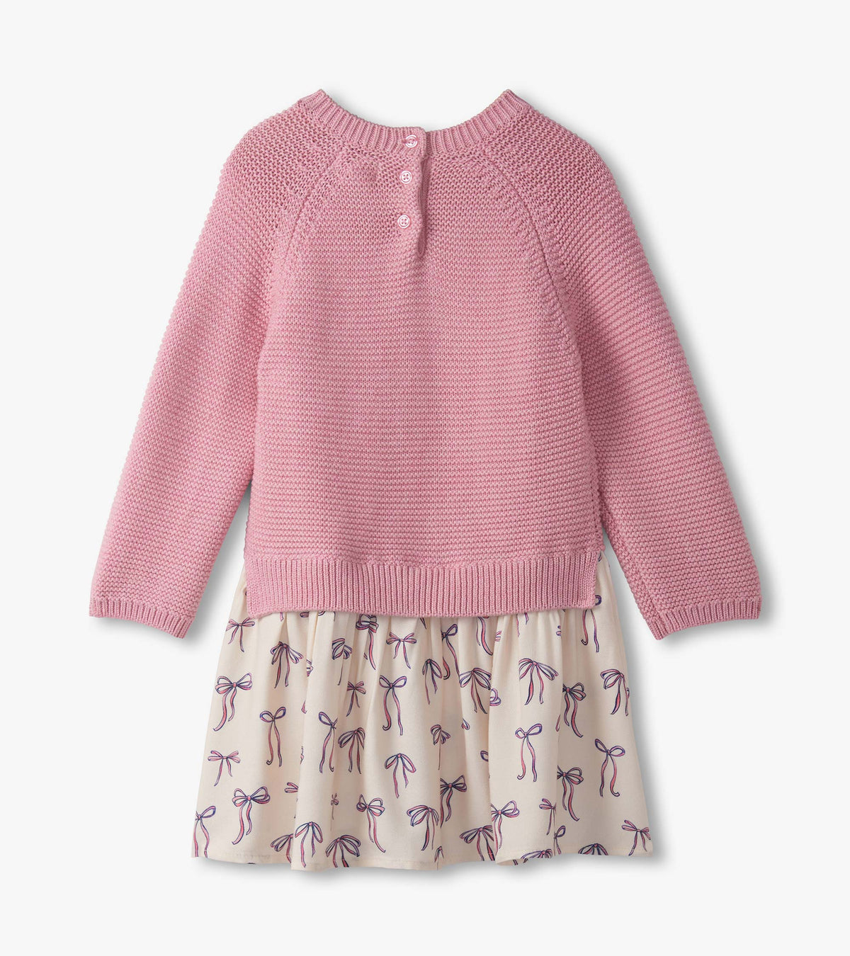 Hatley Baby & Toddler Girls Painted Bows Mixed Media Sweater Dress
