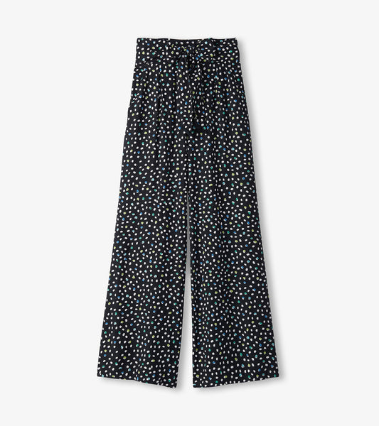 Hatley Belted Wide Leg Pants - Multi Dots
