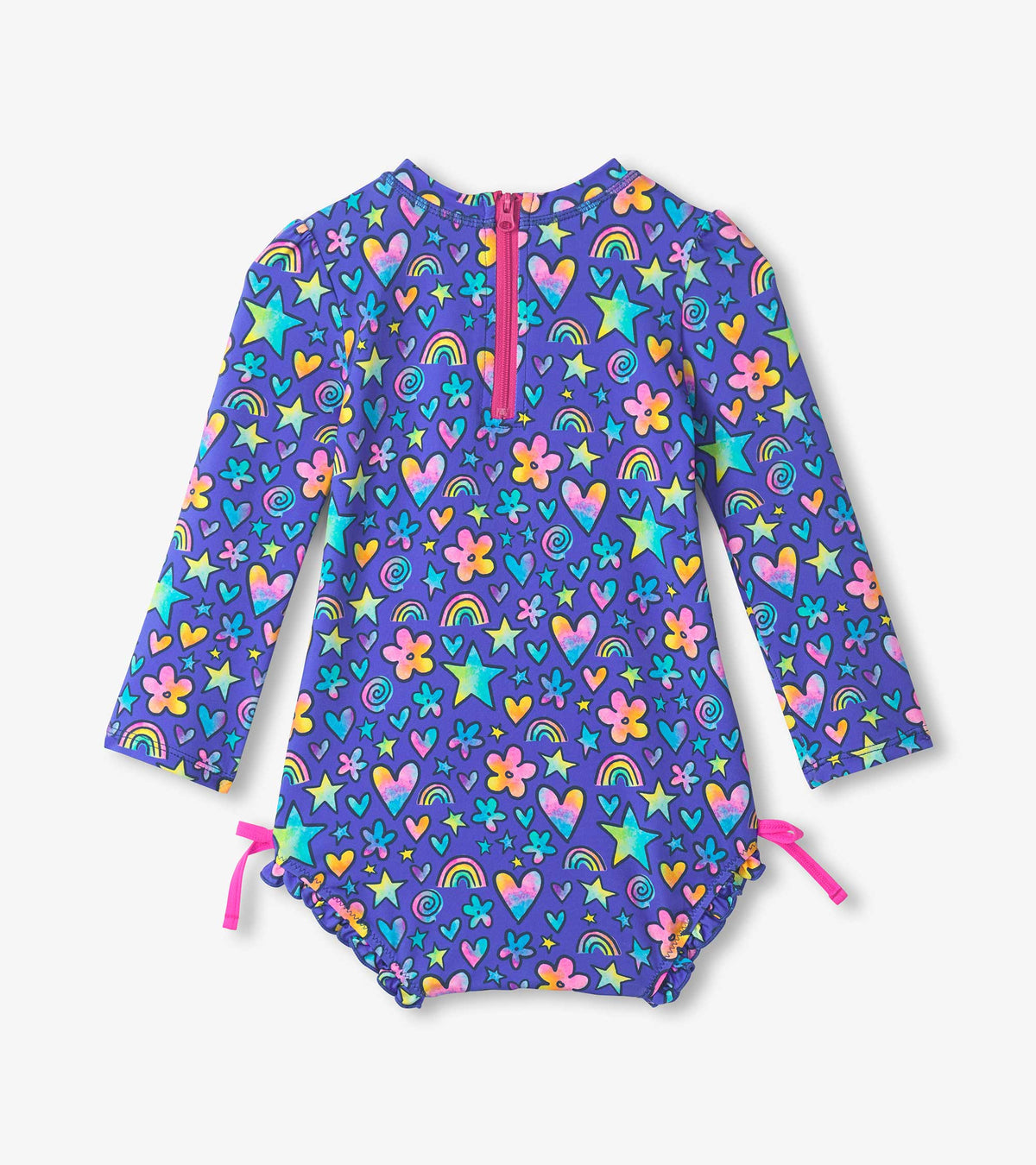 Hatley Baby Girls Watercolor Doodles Rashguard Swimsuit