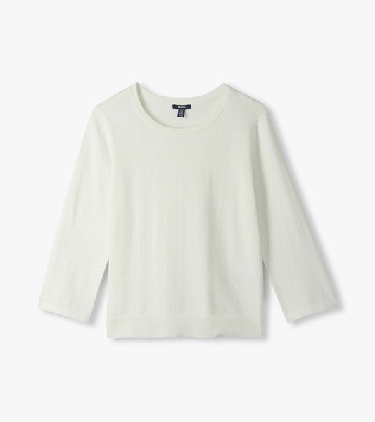 Hatley 3/4 Sleeve Knit Top - White