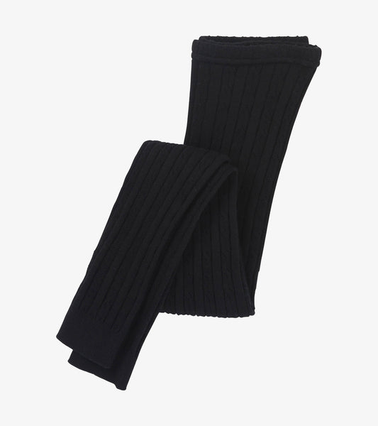 Hatley Girls Black Cable Knit Leggings