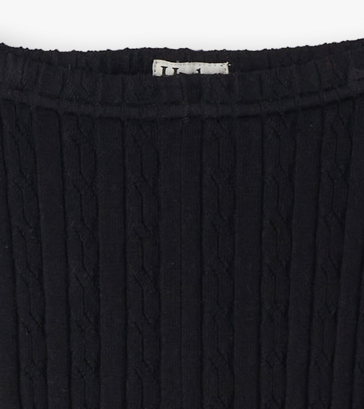 Hatley Girls Black Cable Knit Leggings