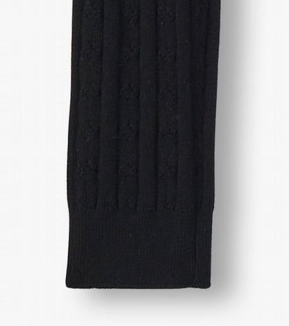Hatley Girls Black Cable Knit Leggings