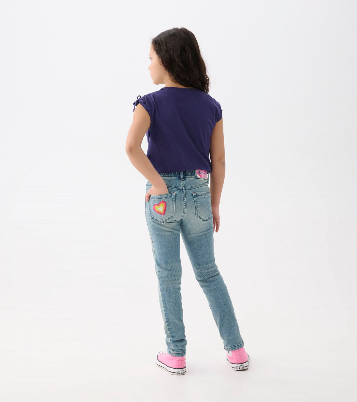 Hatley Girls Pretty Patches Stretch Jeans