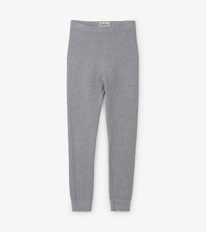 Hatley Girls Silver Shimmer Cable Knit Leggings