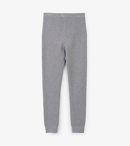 Hatley Girls Silver Shimmer Cable Knit Leggings