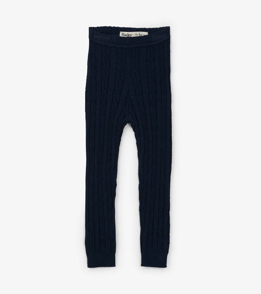 Hatley Baby Navy Cable Knit Leggings