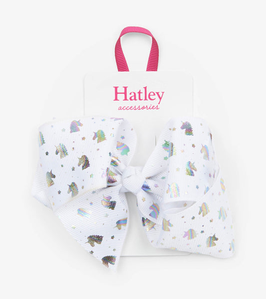 Hatley Metallic Unicorns Bow Hair Clip