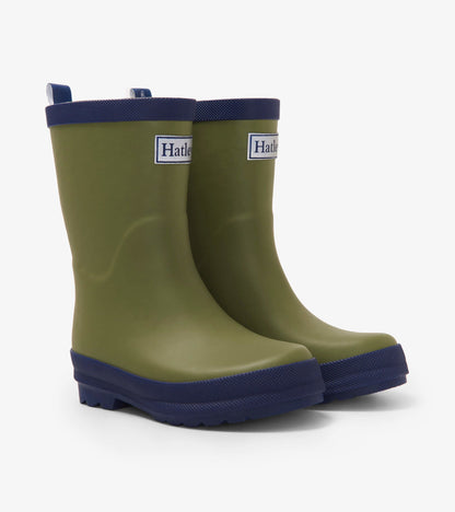 Hatley Kids Forest Green Matte Rain Boots