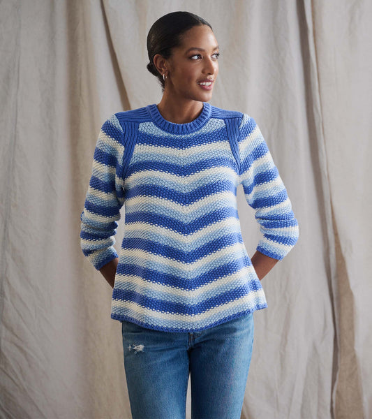 Hatley Chevron Swing Sweater - Navy Blue