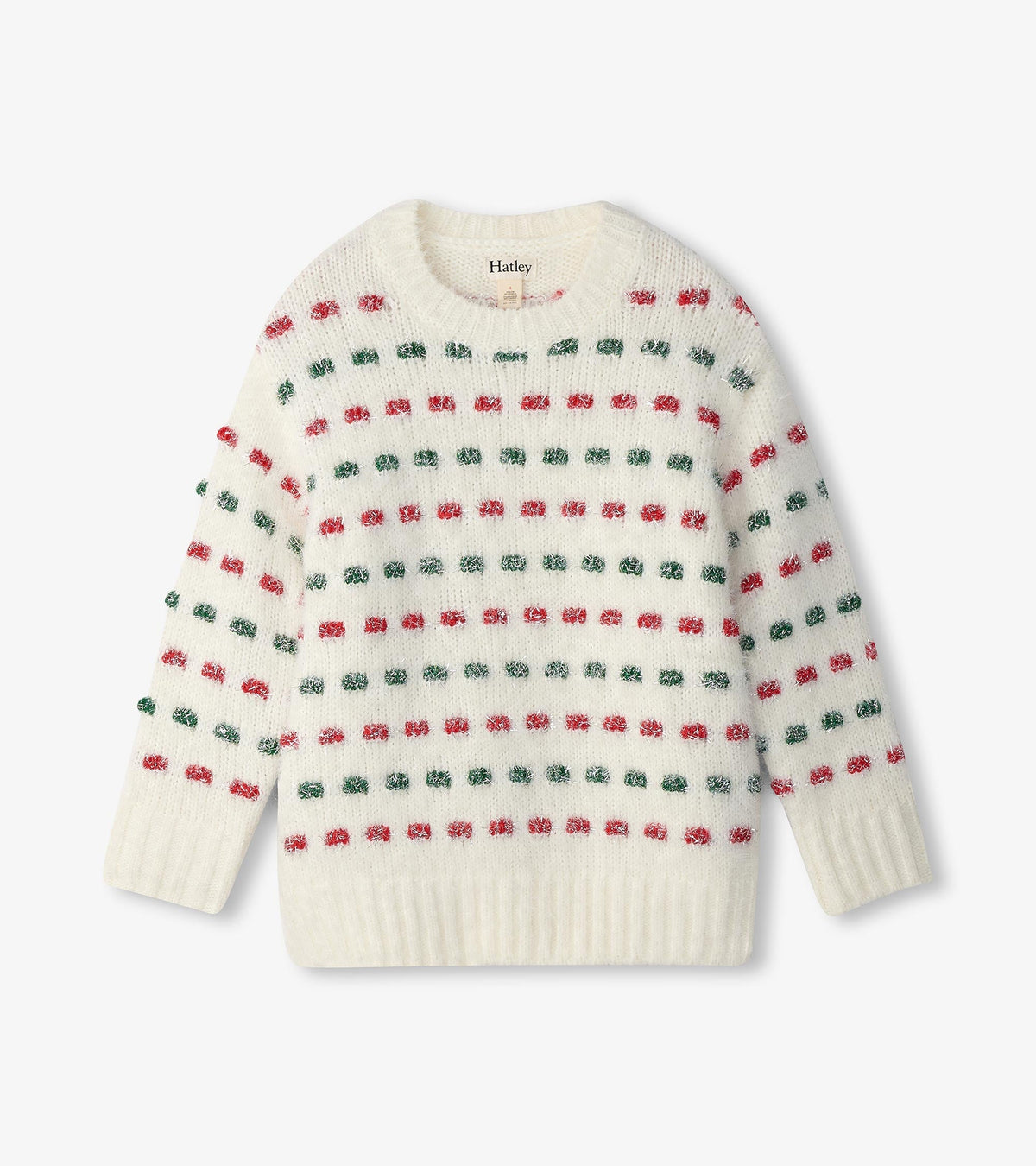 Hatley Girls Holiday Basket Weave Sweater