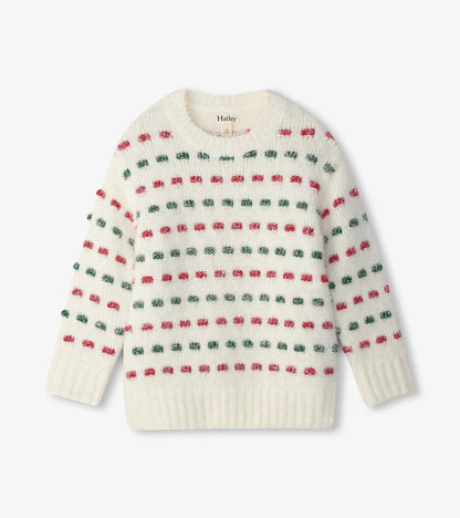 Hatley Girls Holiday Basket Weave Sweater