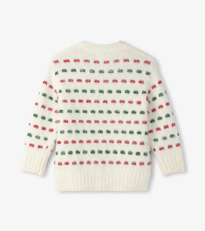 Hatley Girls Holiday Basket Weave Sweater