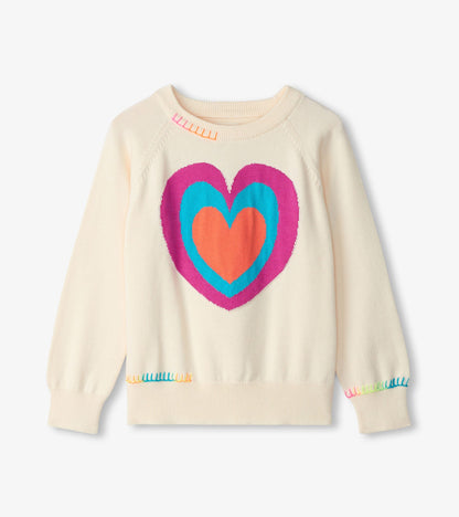 Hatley Girls Layered Hearts Sweater