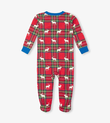 Hatley Baby Elk Plaid Cotton Footed Sleeper