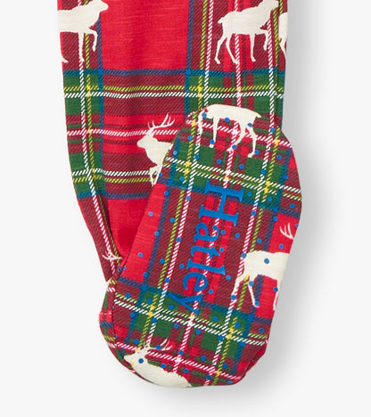 Hatley Baby Elk Plaid Cotton Footed Sleeper