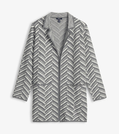 Hatley Sweater Blazer - Grey Chevron