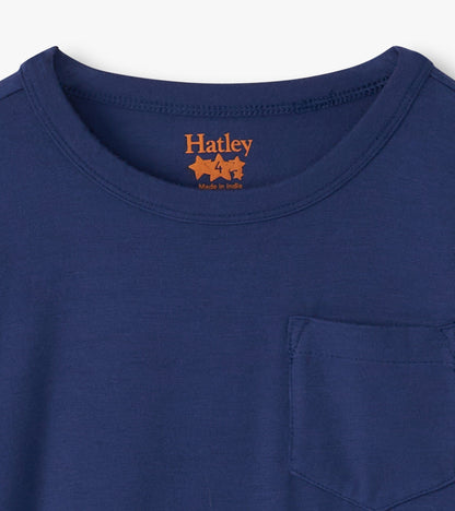 Hatley Boys Patriot Blue Long Sleeve Bamboo T-Shirt