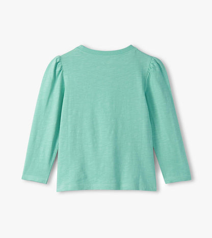 Hatley Girls Fluffy Cloud Puff Sleeve Graphic Tee