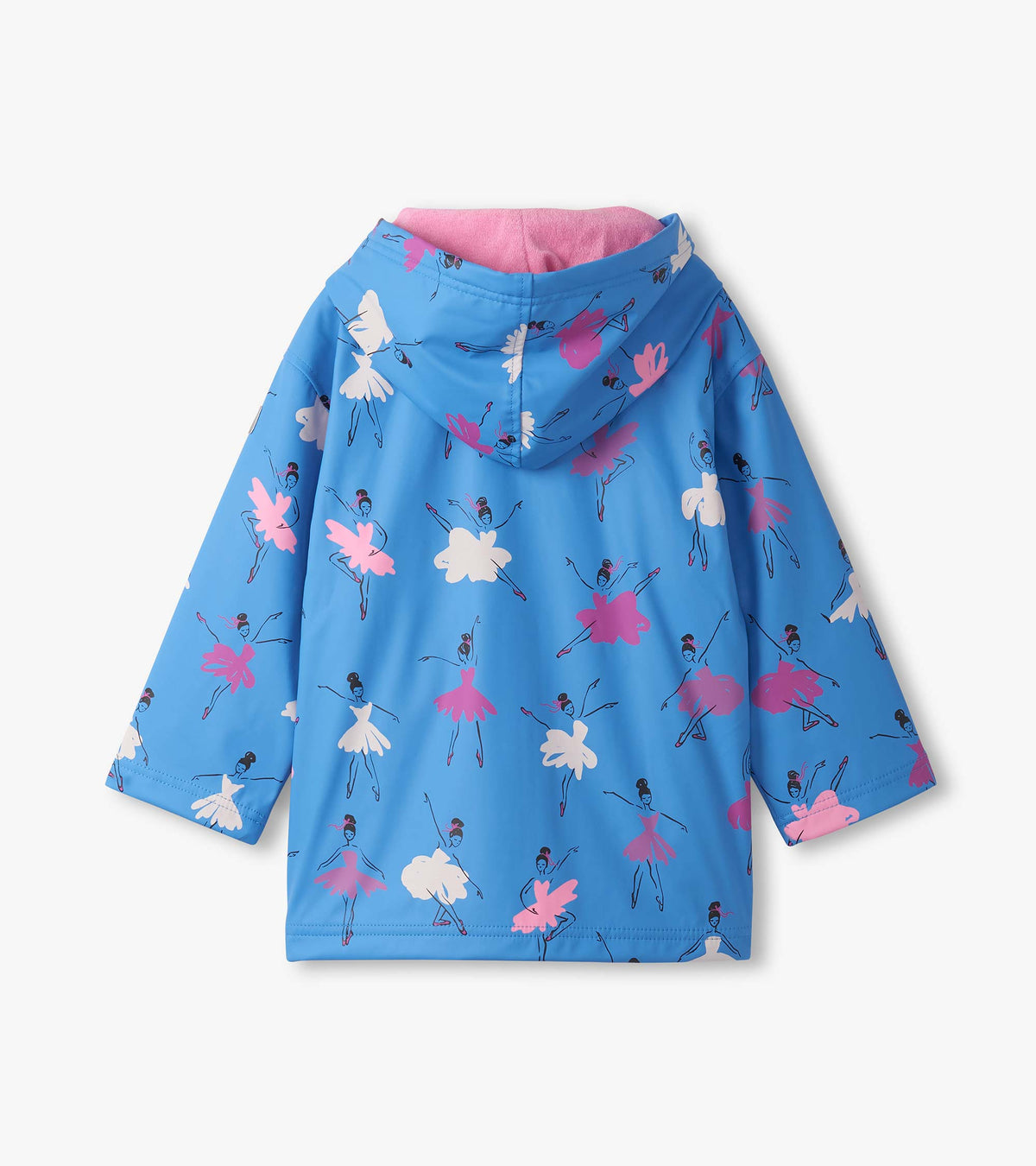 Hatley Girls Ballet School Color Changing Zip-Up Rain Jacket