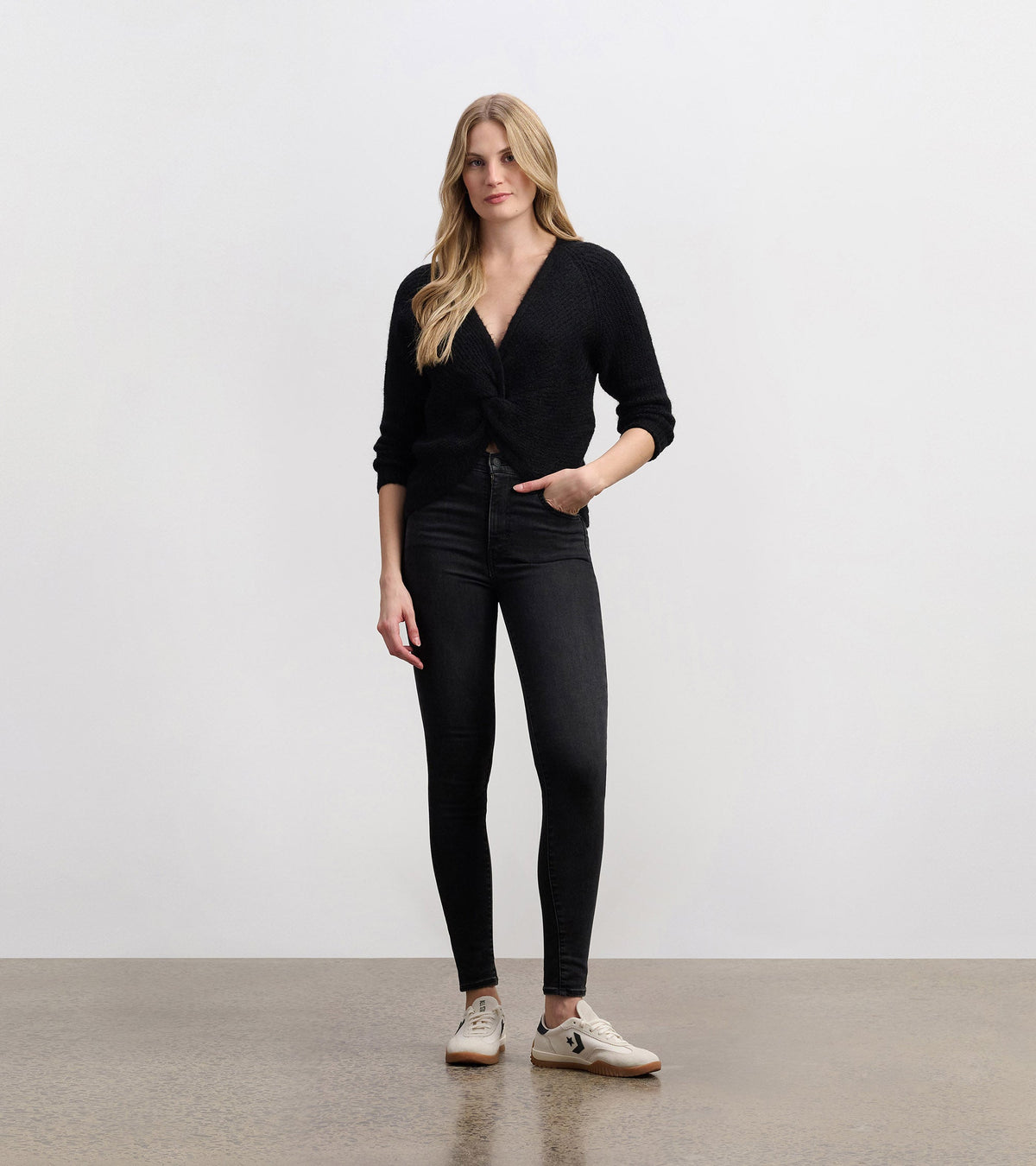 Hatley Cross Over Sweater - Black