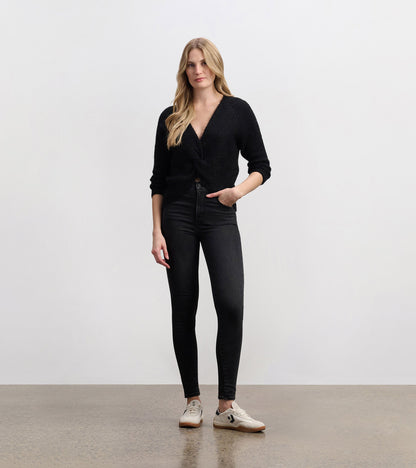 Hatley Cross Over Sweater - Black