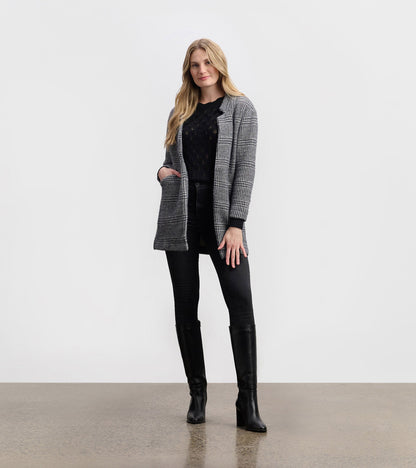 Hatley Cozy Open Blazer - Black Check