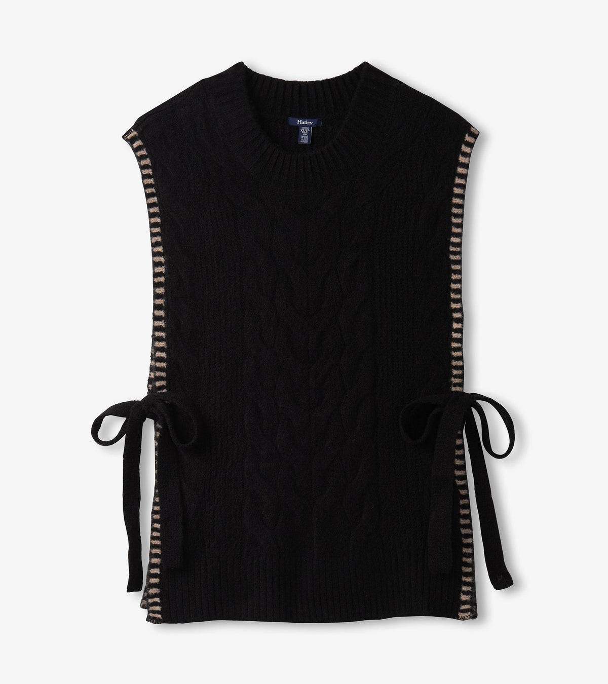 Hatley Side-Tie Sweater Vest - Black