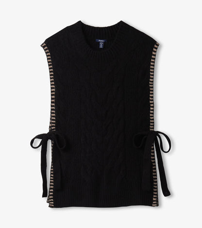 Hatley Side-Tie Sweater Vest - Black