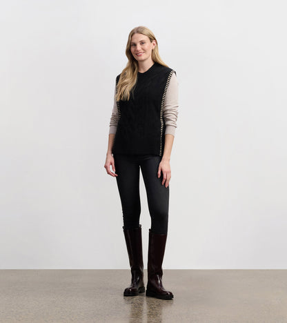 Hatley Side-Tie Sweater Vest - Black