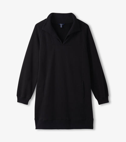 Hatley Anna Notch Neck Dress - Black