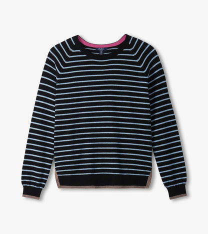 Hatley Olivia Sweater - Black Denim Stripes