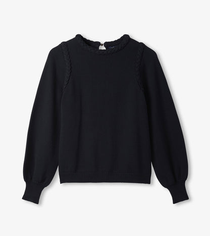 Hatley Braided Sweater - Black
