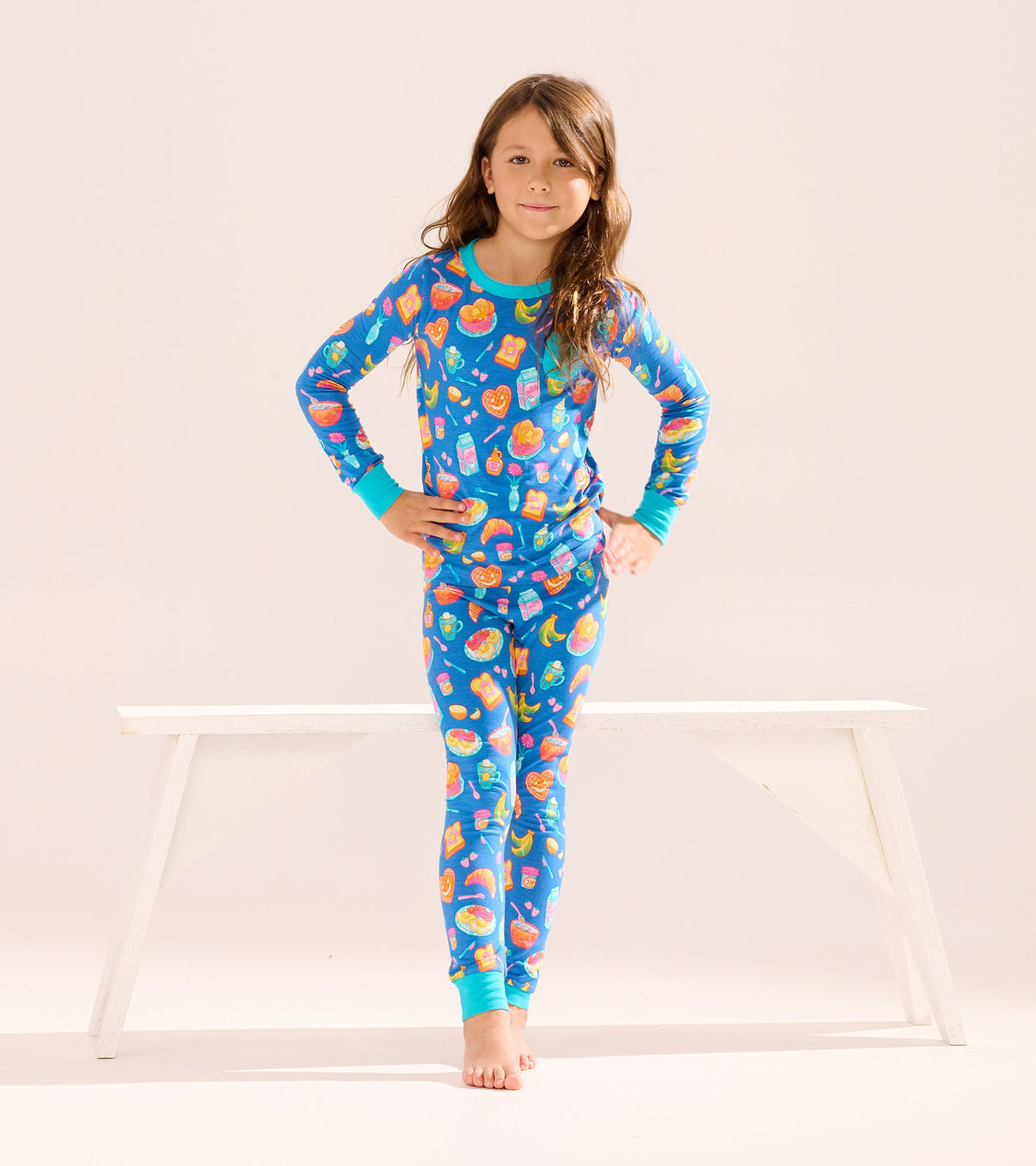 Hatley Girls Breakfast Bamboo Pajama Set