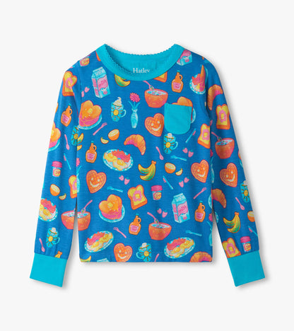 Hatley Girls Breakfast Bamboo Pajama Set
