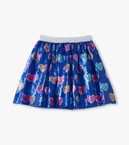 Hatley Girls Bursted Hearts Sequin Skirt