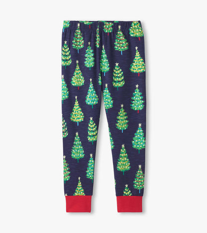 Hatley Boys Bottle Brush Trees Glow in the Dark Cotton Pajama Set