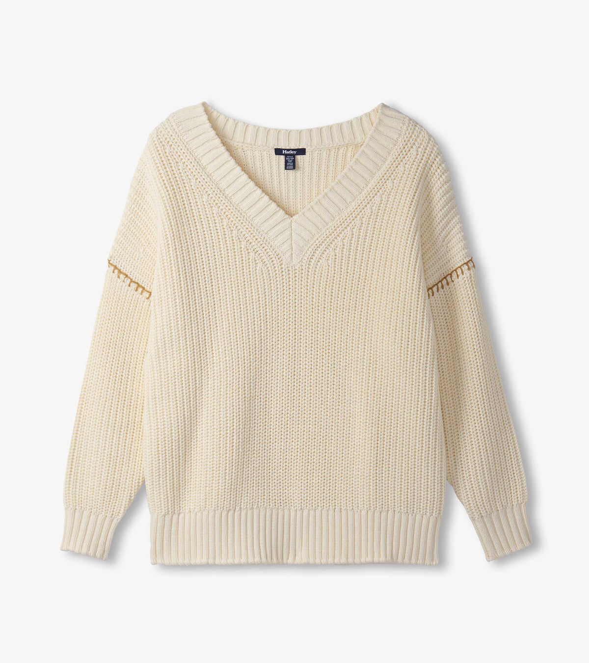 Hatley V-Neck Slouchy Sweater - Cream