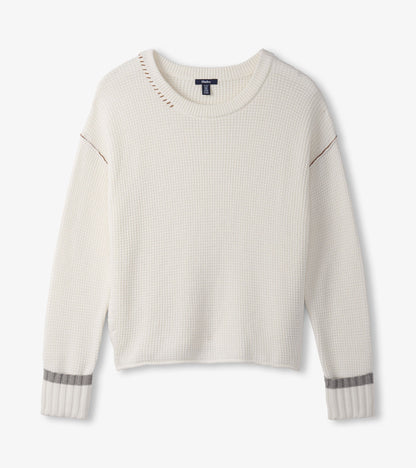 Hatley Waffle Knit Sweater - Cream