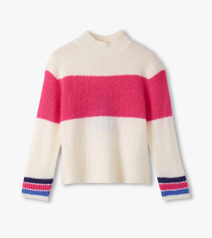 Hatley Girls Colorblock Mockneck Sweater