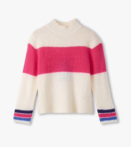 Hatley Girls Colorblock Mockneck Sweater