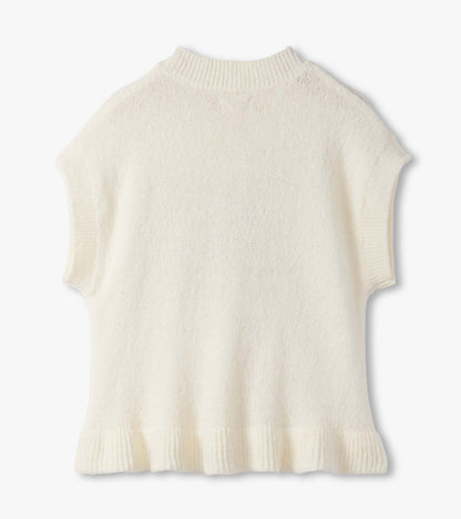 Hatley Girls Gold Bow Everywhere Sweater Vest