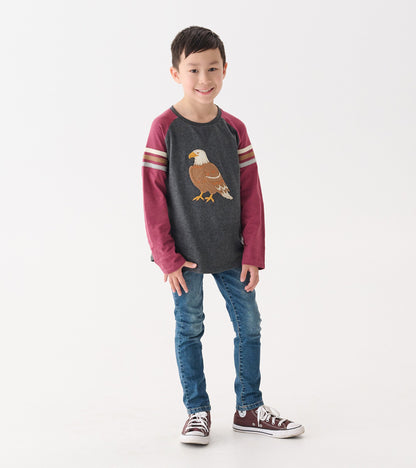 Hatley Boys Eagle Long Sleeve Raglan T-Shirt