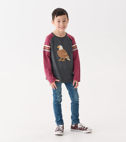 Hatley Boys Eagle Long Sleeve Raglan T-Shirt