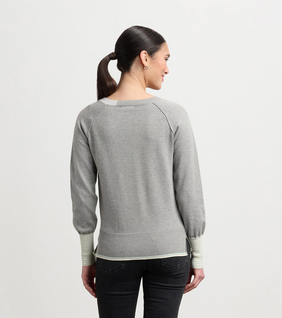 Hatley Cary V-Neck Sweater - Charcoal Melange