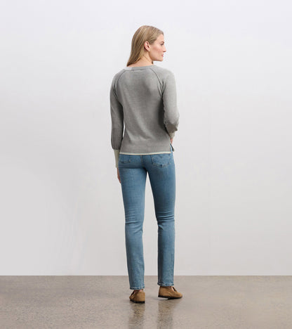 Hatley Cary V-Neck Sweater - Charcoal Melange