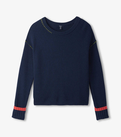 Hatley Waffle Knit Sweater - Navy