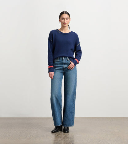 Hatley Waffle Knit Sweater - Navy