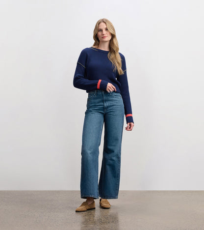 Hatley Waffle Knit Sweater - Navy