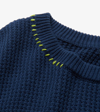 Hatley Waffle Knit Sweater - Navy